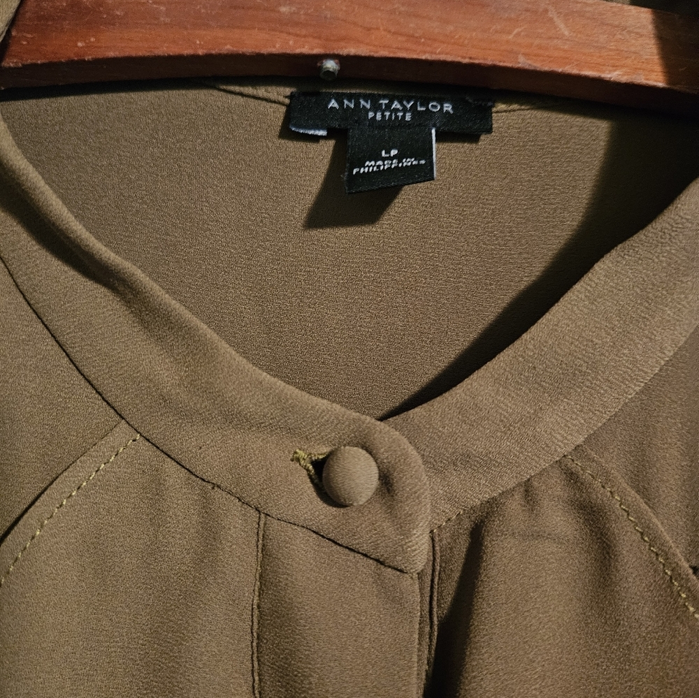 Ann Taylor Petite Button Down Blouse. - Picture 2 of 9